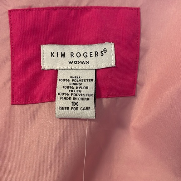 NWT Kim Rogers Pink Satin Lined Quilted Jacket Size 1X NWT - Picture 3 of 4